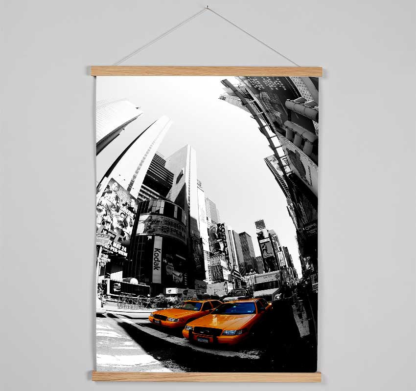 Yellow Cab Duo On 5Th Avenue Hanging Poster - Wallart-Direct UK