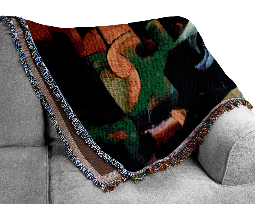 Franz Marc Abstract With Cattle Woven Blanket