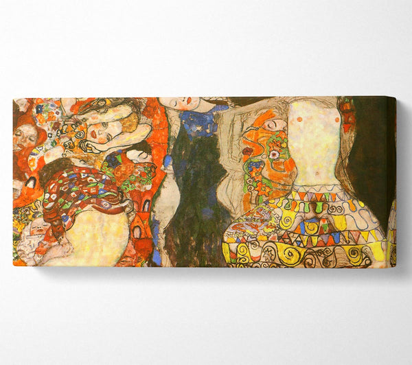 Klimt schmückt die Braut mit Schleier und Kranz 