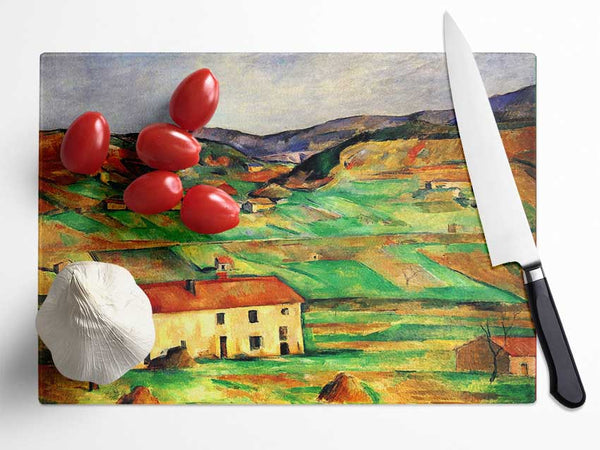 Cezanne Around Gardanne Glass Chopping Board