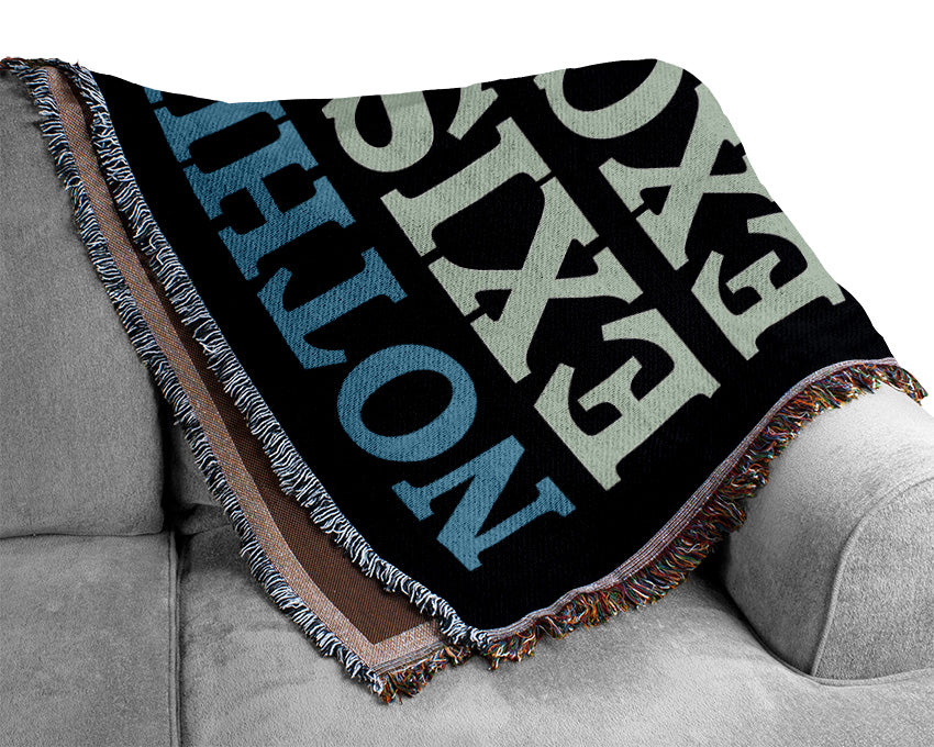 Motivational Quote Atomist Quote From Democritus Woven Blanket