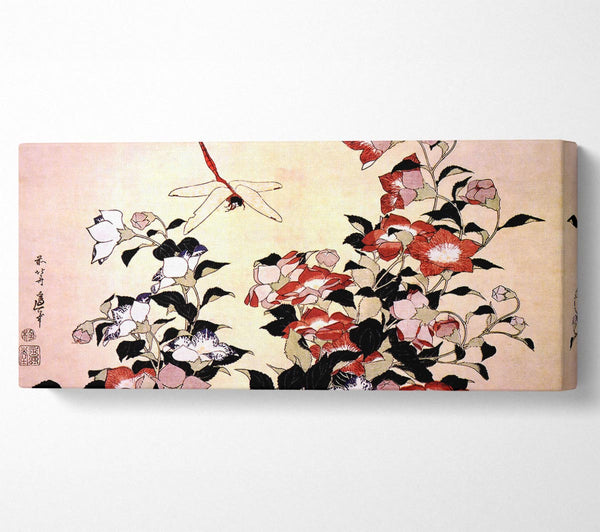 Hokusai, Chinesische Glockenblume und Libelle