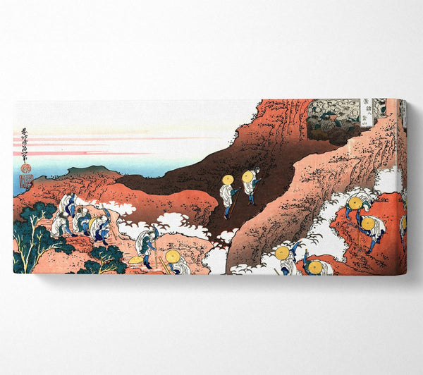 Hokusai beim Klettern auf den Fuji