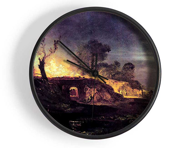 Joseph Mallord Turner Coalbrookdale Clock - Wallart-Direct UK