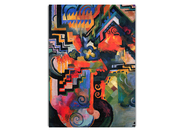 Farbige Komposition (Hommage · Sebastin Johann Bach) von Macke
