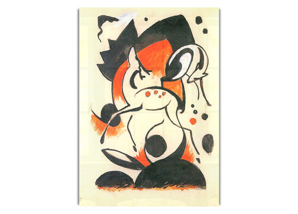 Komposition mit zwei Hirschen von Franz Marc