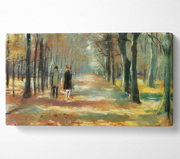 Lesser Ury Couple Walking In The Woods