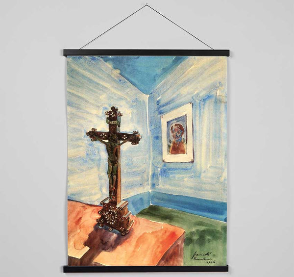 Walter Gramatte Crucifix In The Room Hanging Poster - Wallart-Direct UK