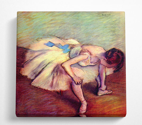 A Square Canvas Print Showing Degas Dancer 2 Square Wall Art