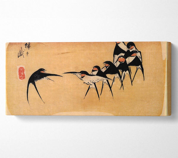 Hiroshige Dancing Swallows