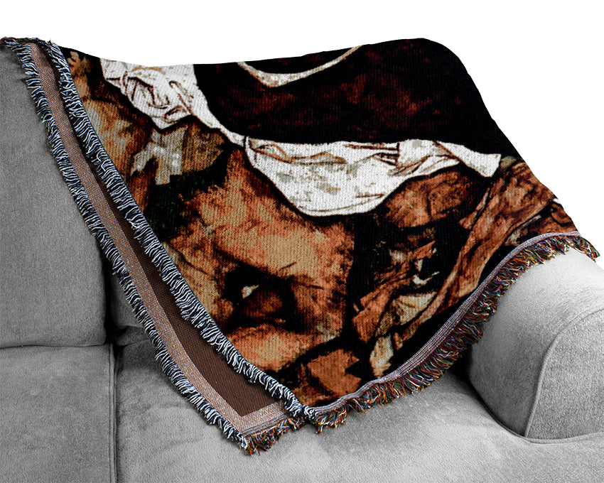 Schiele Death And The Woman Woven Blanket