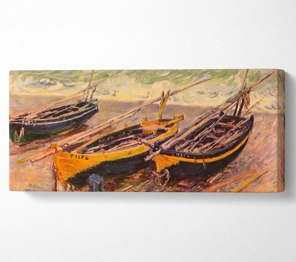 Monet Dock von Etretat (Drei Fischerboote)