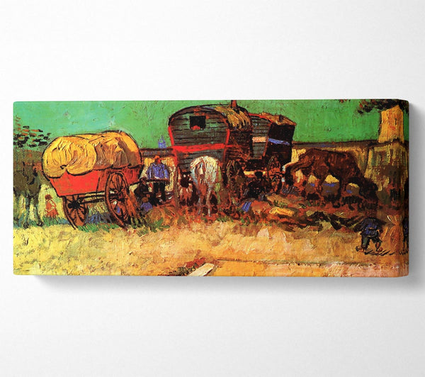 Van Gogh, Lager der Zigeuner mit Wohnwagen