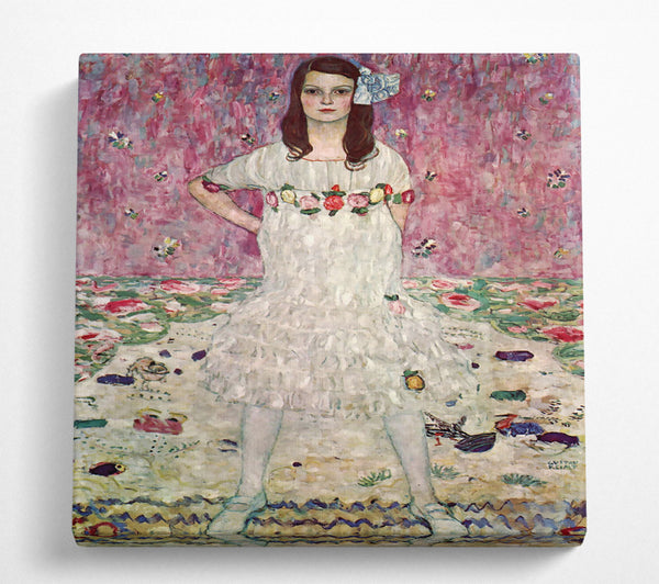 A Square Canvas Print Showing Klimt Eugenia Primavesi Square Wall Art