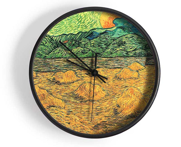Van Gogh Evening Landscape At Moonrise Clock - Wallart-Direct UK