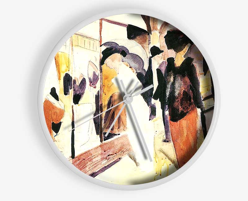 August Macke Fashion Shop Porch Clock - Wallart-Direct UK