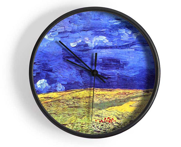 Van Gogh Field Under Storm Heaven Clock - Wallart-Direct UK