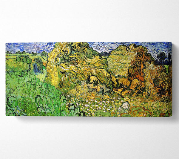 Van Gogh Field With Wheat Stacks