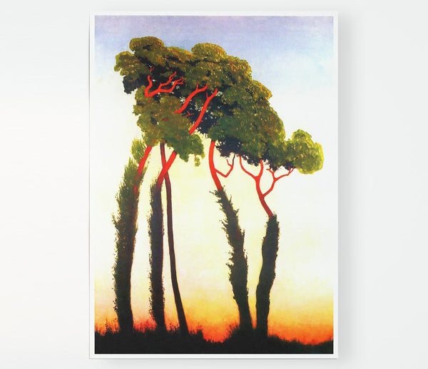 Felix Vallotton Five Trees Print Poster Wall Art
