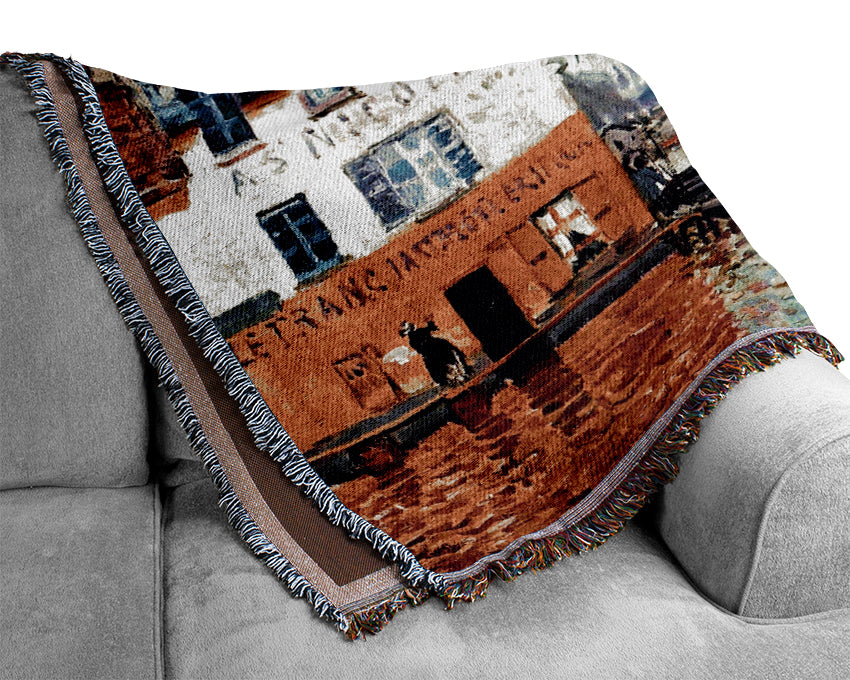 Sisley Flood At Port Marly 2 Woven Blanket