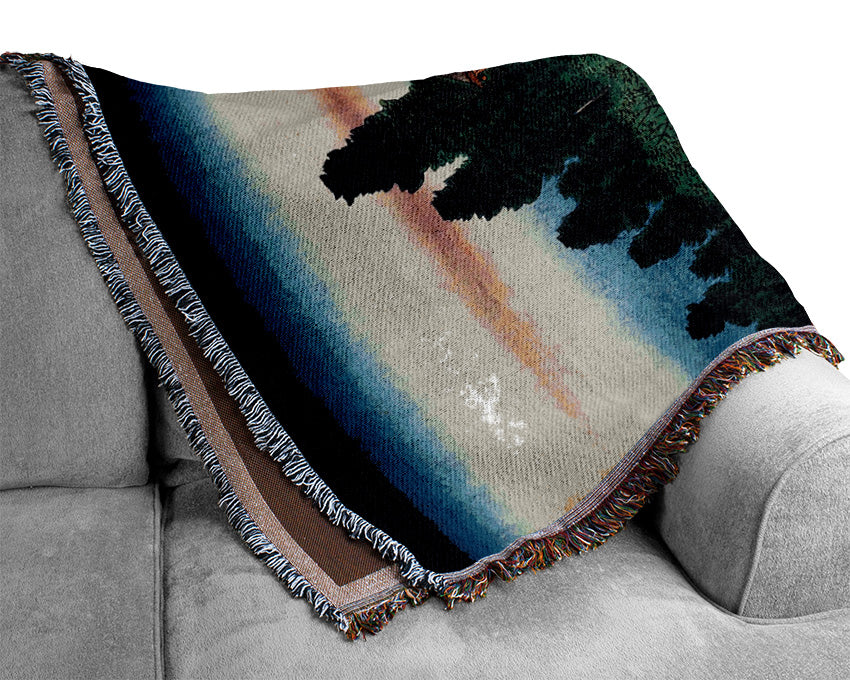Hiroshige Flower Pavillion Woven Blanket