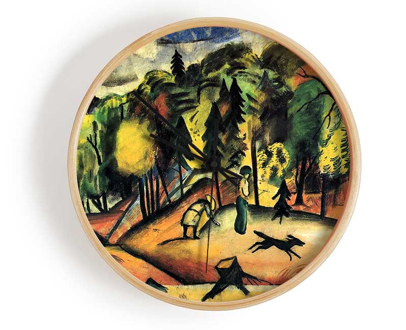 August Macke Forest Walk Clock - Wallart-Direct UK