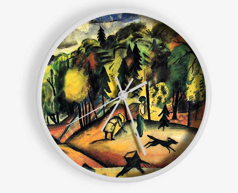 August Macke Forest Walk Clock - Wallart-Direct UK