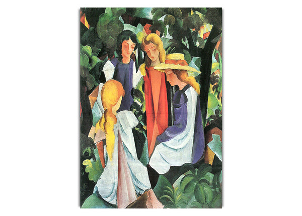 Four Girls By August Macke