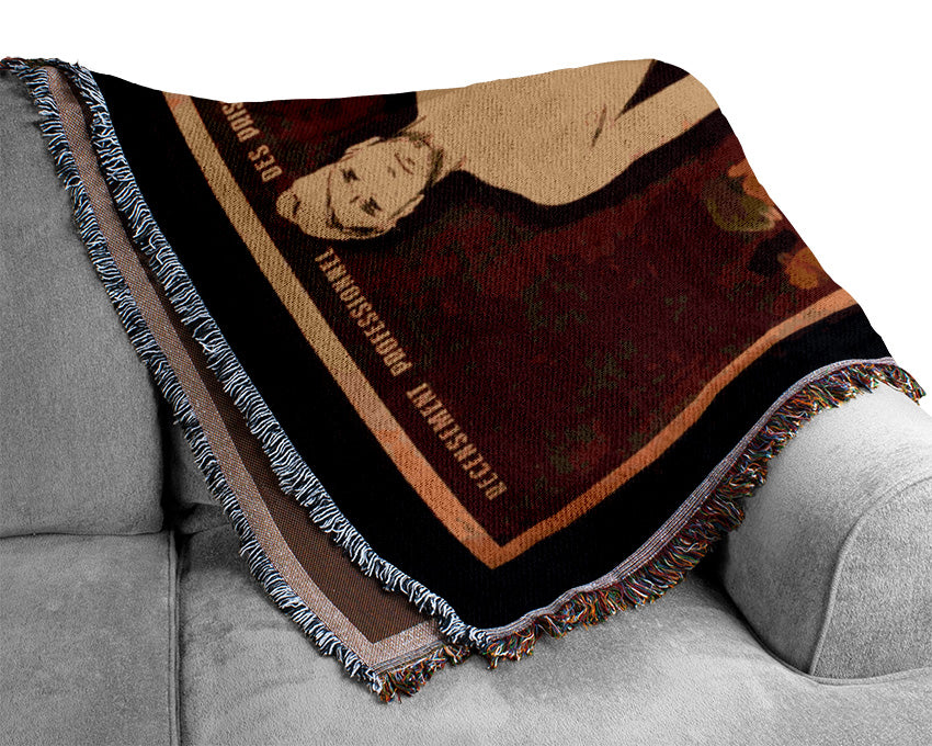 French Poster 4 Woven Blanket