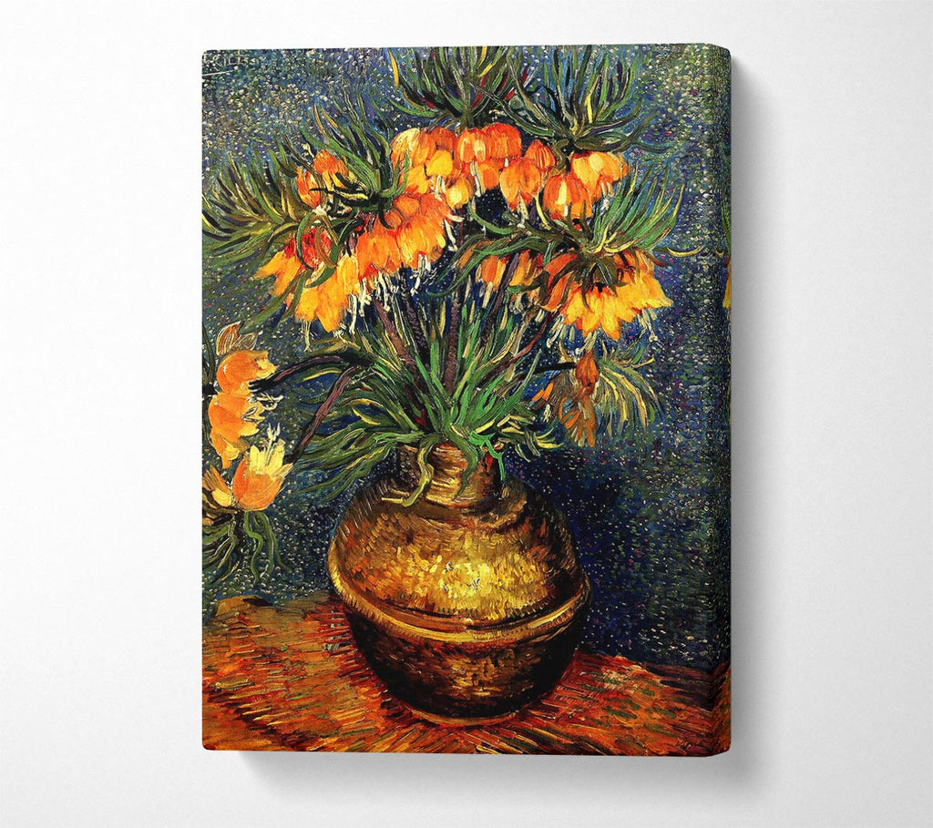 Picture of Van Gogh Fritillaries In A Copper Vase Canvas Print Wall Art