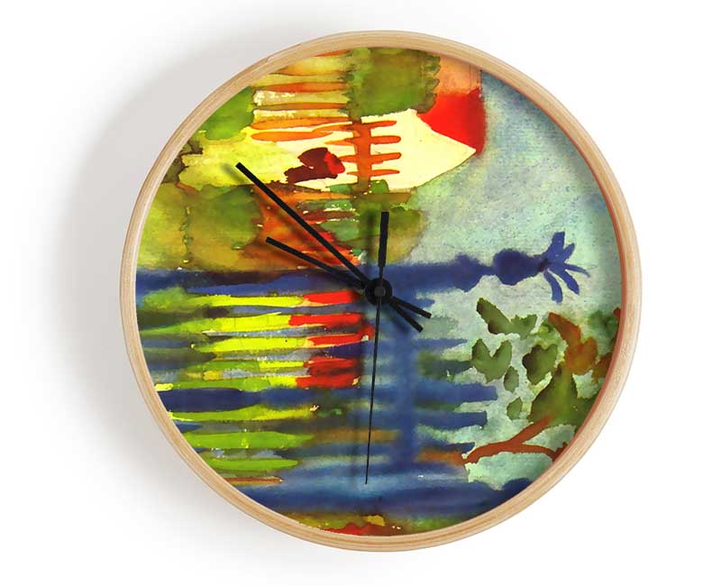 August Macke Garden Gate Clock - Wallart-Direct UK