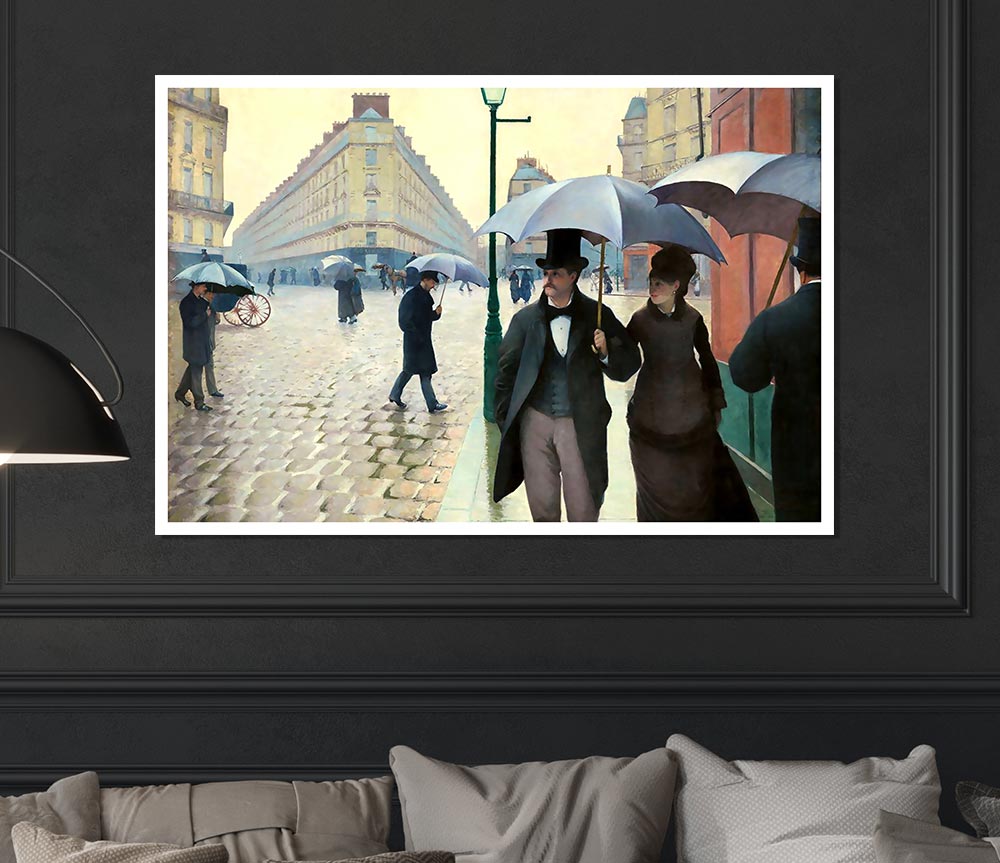 Gustave Caillebotte Paris Street On A Rainy Day Print Poster Wall Art
