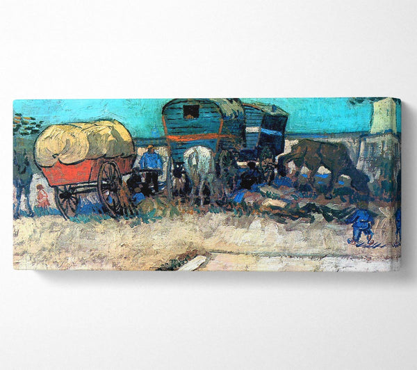 Van Gogh Gypsy Camp With Horse Carriage