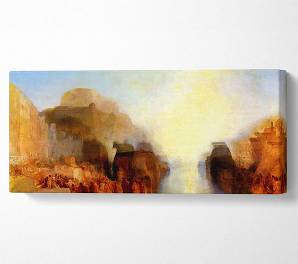 Joseph Mallord Turner Harbour With Town And Fortress