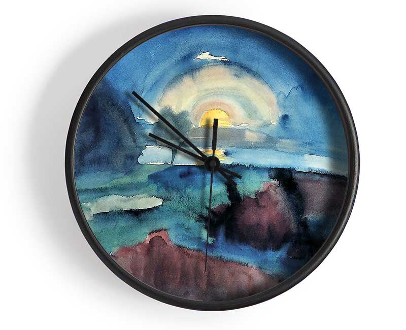 Walter Gramatte Hiddensoe Moon Stairway Clock - Wallart-Direct UK