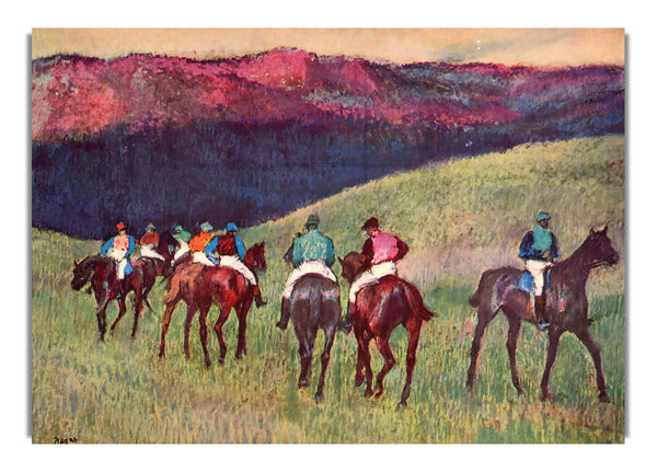Pferderennen Das Training von Degas