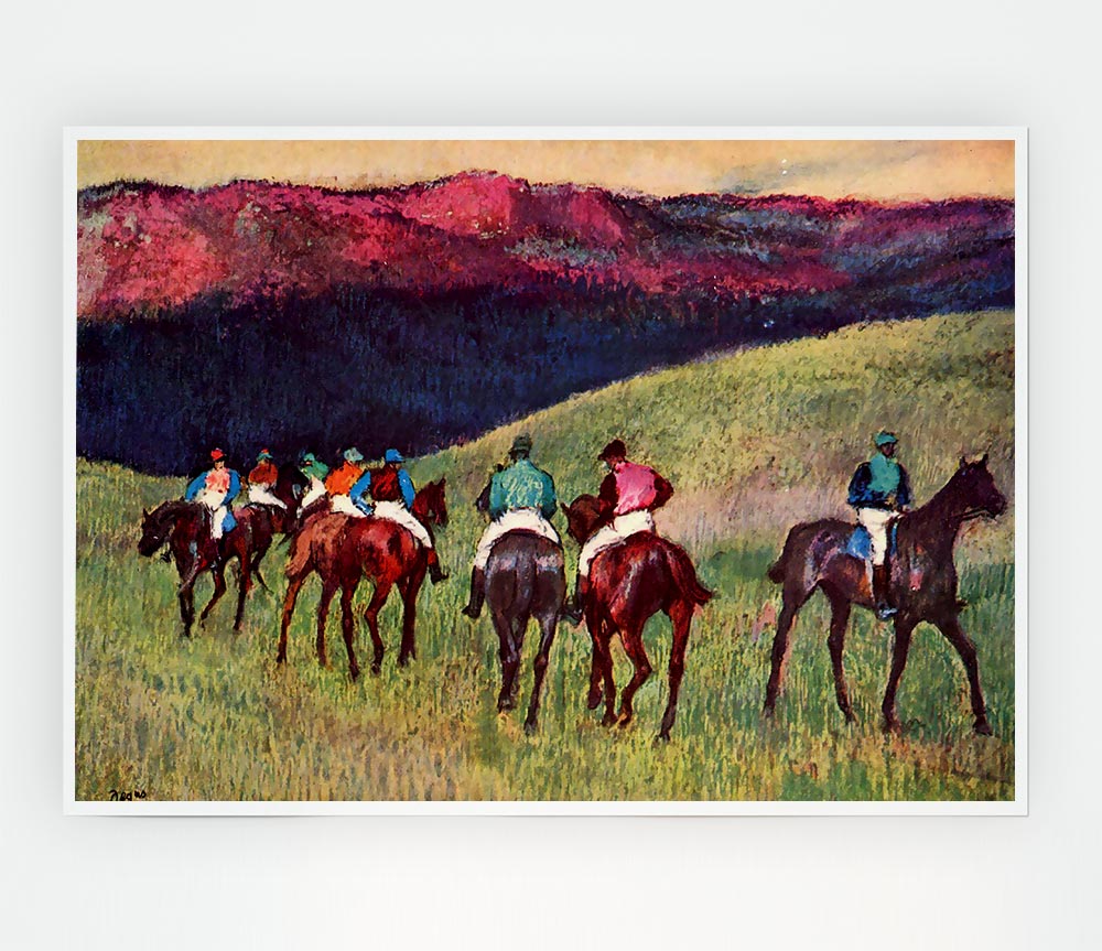 Degas Horse Racing The Training Print Poster Wall Art