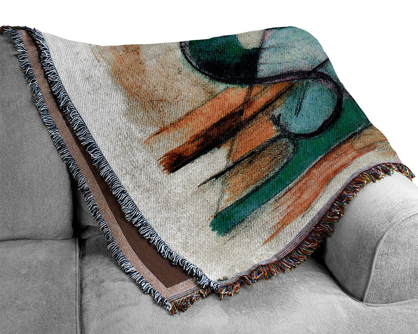 Franz Marc House In Abstract Landscape Woven Blanket