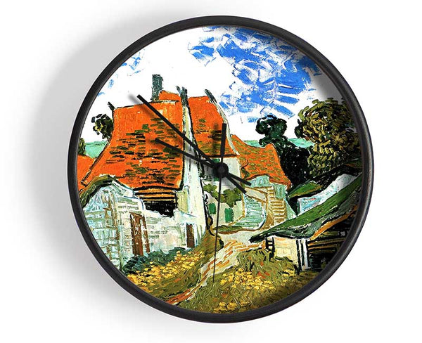 Van Gogh Houses In Auvers Clock - Wallart-Direct UK