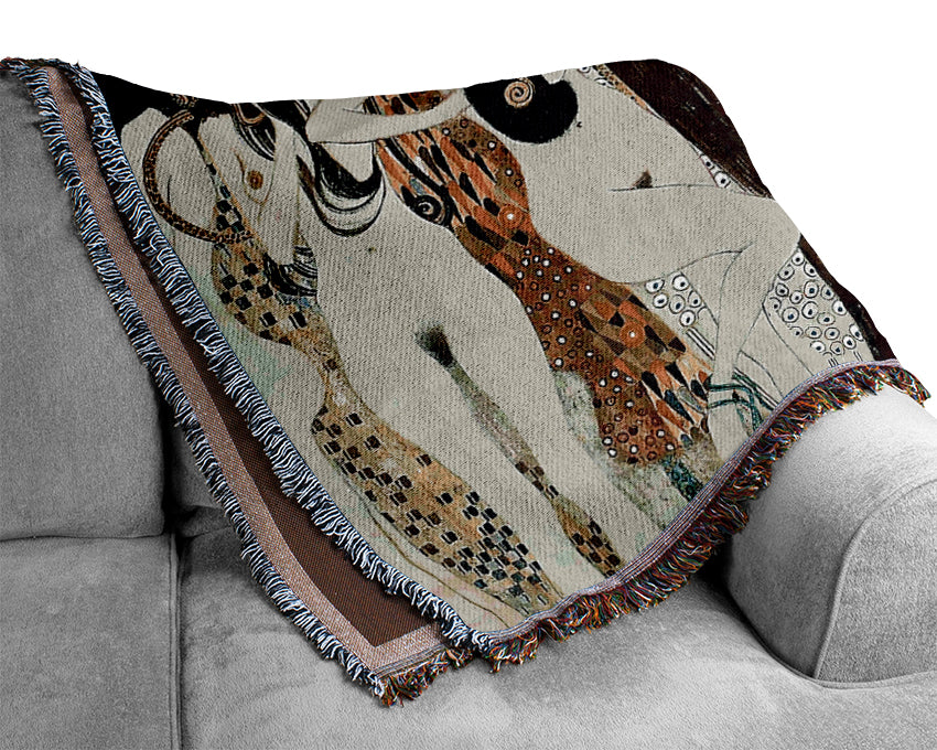 klimt Beethoven Frieze Woven Blanket