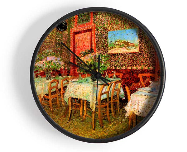Van Gogh Interior Of A Restaurant Clock - Wallart-Direct UK