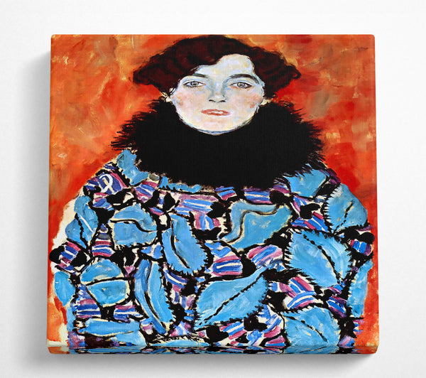 A Square Canvas Print Showing Klimt Johanna Staude Square Wall Art