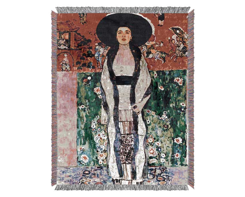 Klimt Adele Bloch-Bauer Red Woven Blanket
