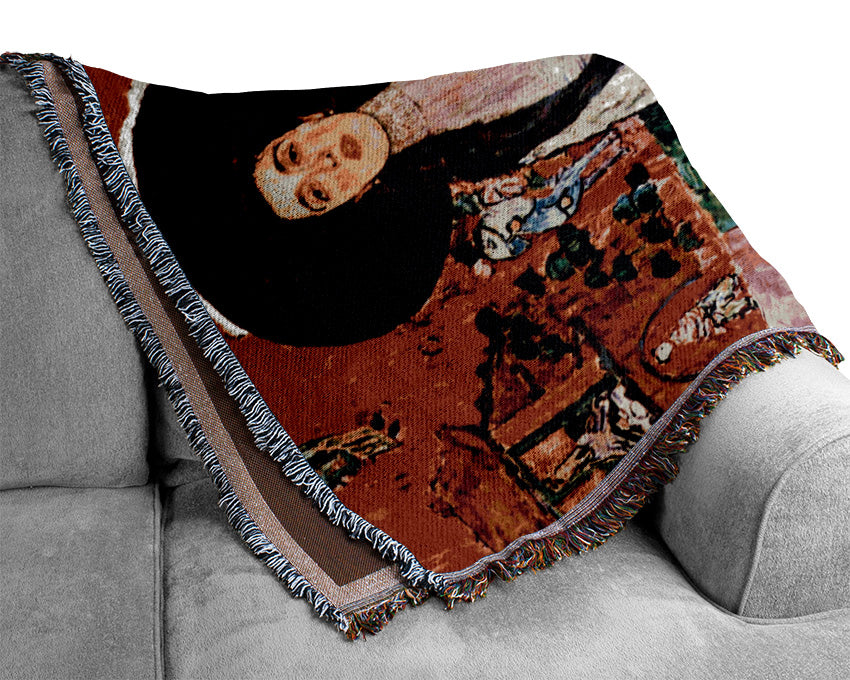 Klimt Adele Bloch-Bauer Red Woven Blanket