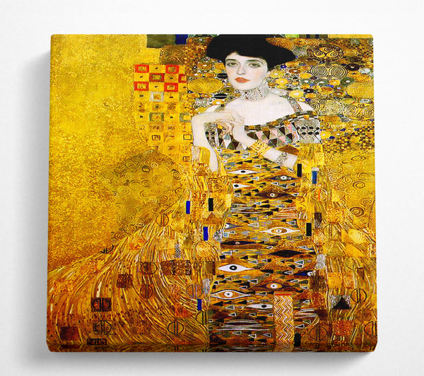 A Square Canvas Print Showing Klimt Adele Bloch-Bauer Square Wall Art
