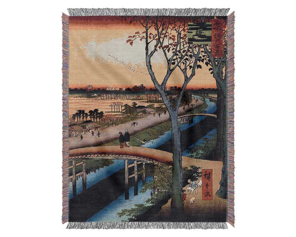 Hiroshige Koume Embankment Woven Blanket