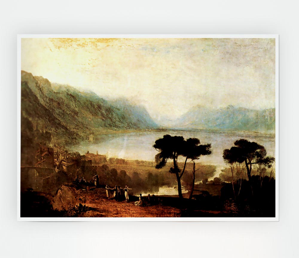 Joseph Mallord Turner Lake Geneva In Montreux Print Poster Wall Art