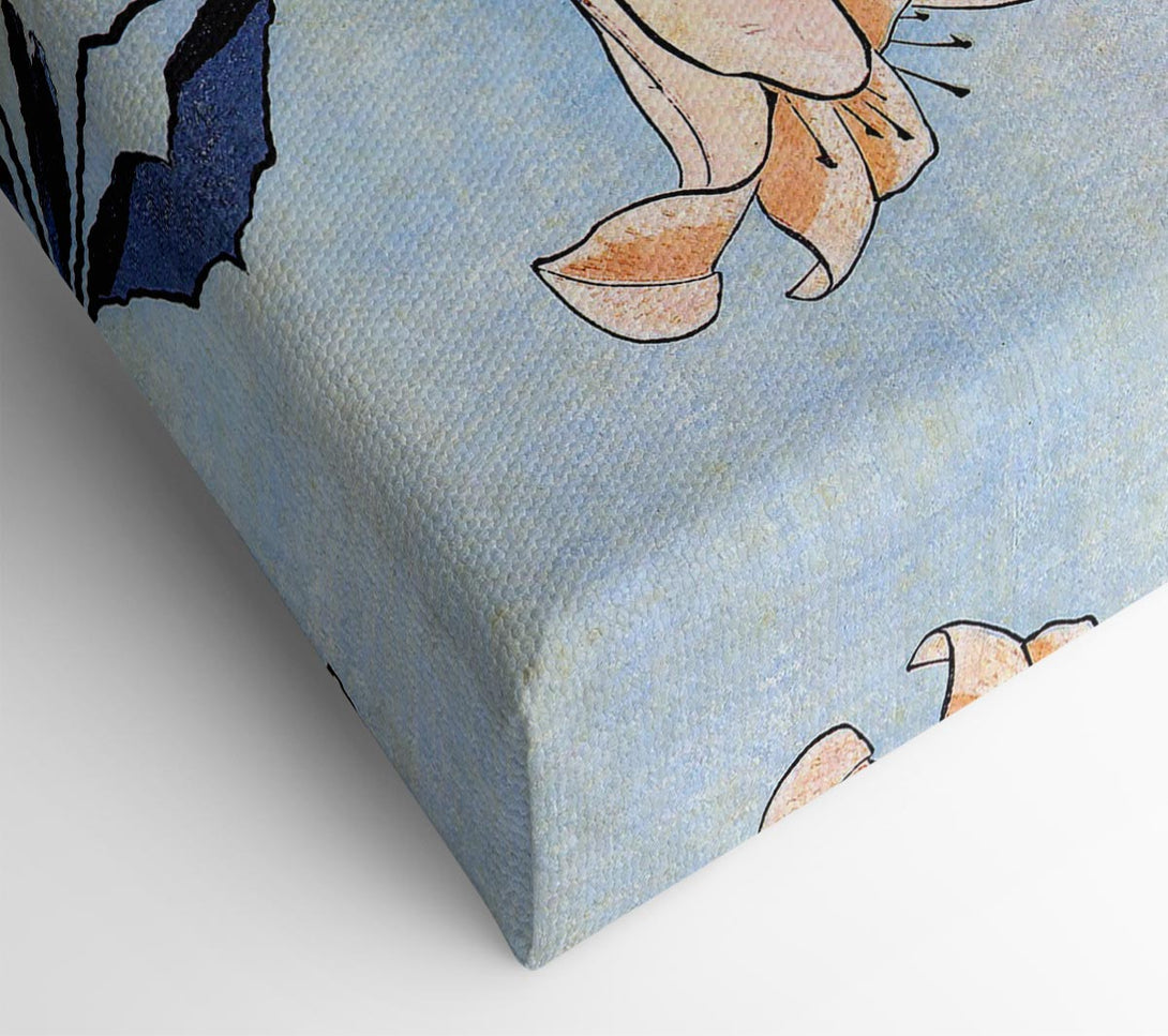  A Canvas Print of Hokusai Lilies Canvas Wall Art