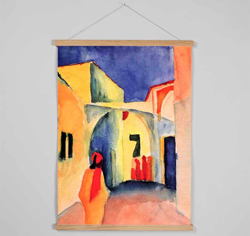 August Macke Look In A Lane Hanging Poster - Wallart-Direct UK