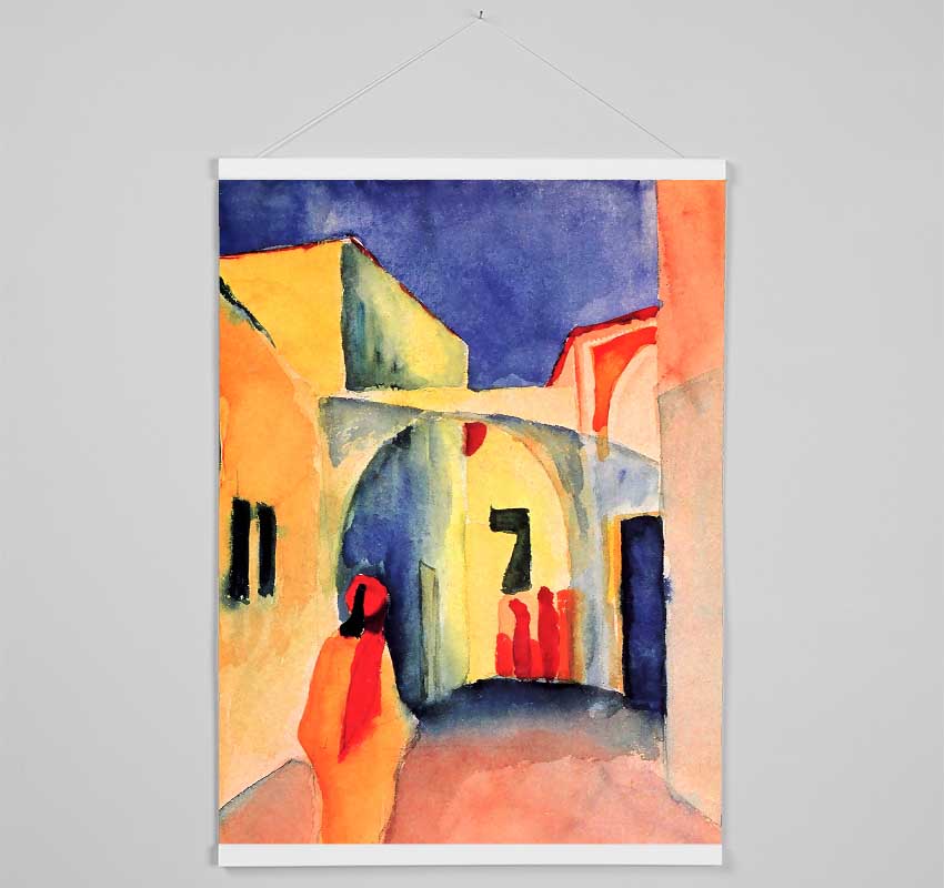 August Macke Look In A Lane Hanging Poster - Wallart-Direct UK